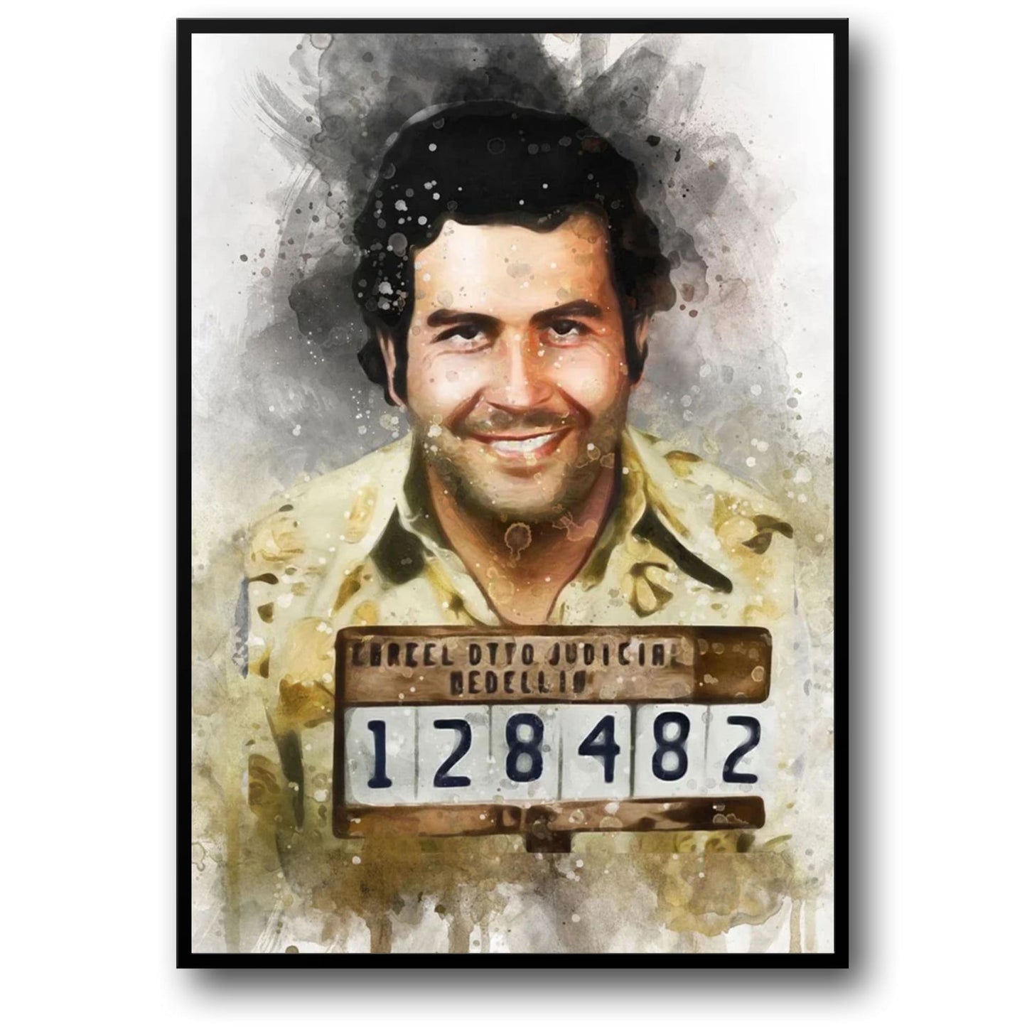 Pablo Escobar Mugshot | Vintage Stijl