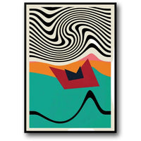 Retro-Ripple | Lebendige abstrakte Kunst | Moderne Ästhetik