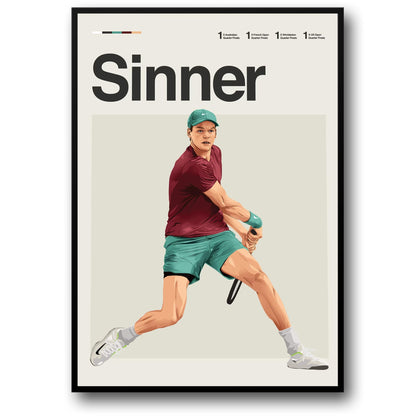 Jannik Sinner | Moderne Tennis Kunst