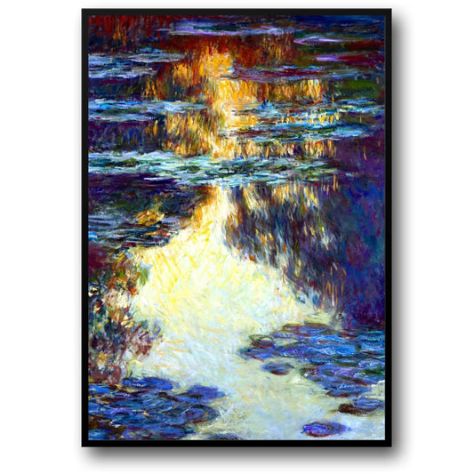 Golden Divide | Abstract Art Poster | Striking Contrast Wall Decor | Modern Home Decor | Colorful Visual Artwork