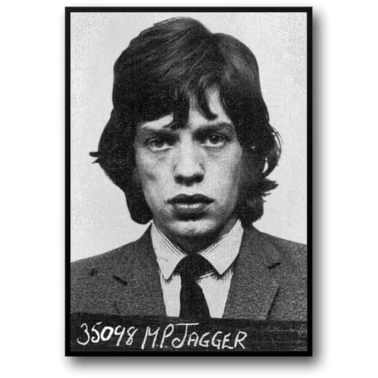 Mick Jagger Mugshot | Vintage Rock Star Art