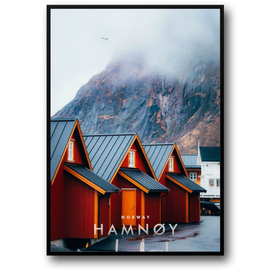 Hamny | Norway | Traditional Norwegian Charm | Scenic Landscape Poster | Wall Art Decor