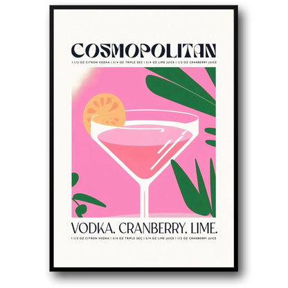Wodka Cranberry Lime | Moderne Cocktailillustration