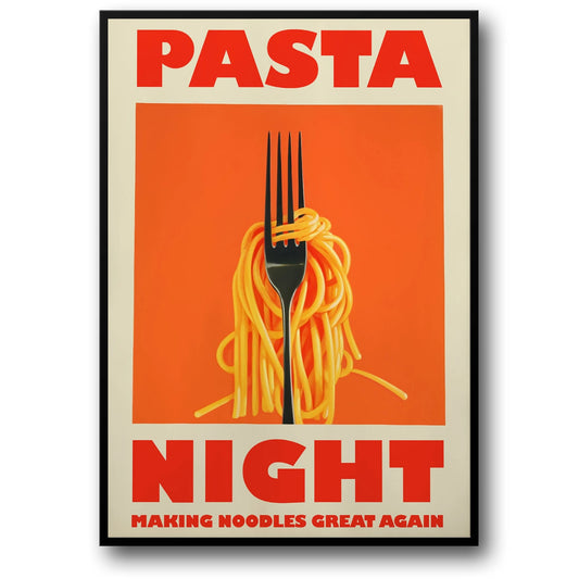 Pasta-Abend im Stil der 70er Jahre | Retro-Essenskunst