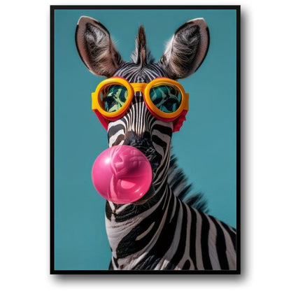 Bubble Gum Zebra | Punk Kunst Ontwerp
