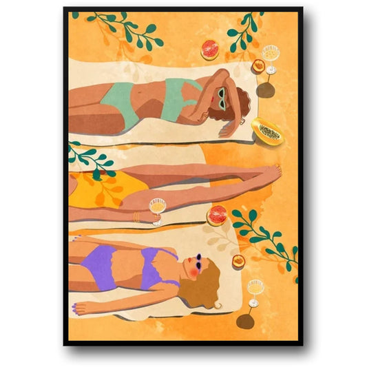 Sommerfeeling | Strand & Früchte | Farbenfrohe Kunst