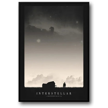 Interstellares Poster | Weltraum-Sci-Fi-Leinwand im nordischen Stil | Wandkunst, Heimdekoration | Druck mit Filmthema