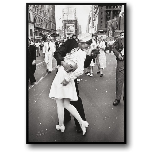 Times Square Kus | Iconische Zwart-Wit Fotografie