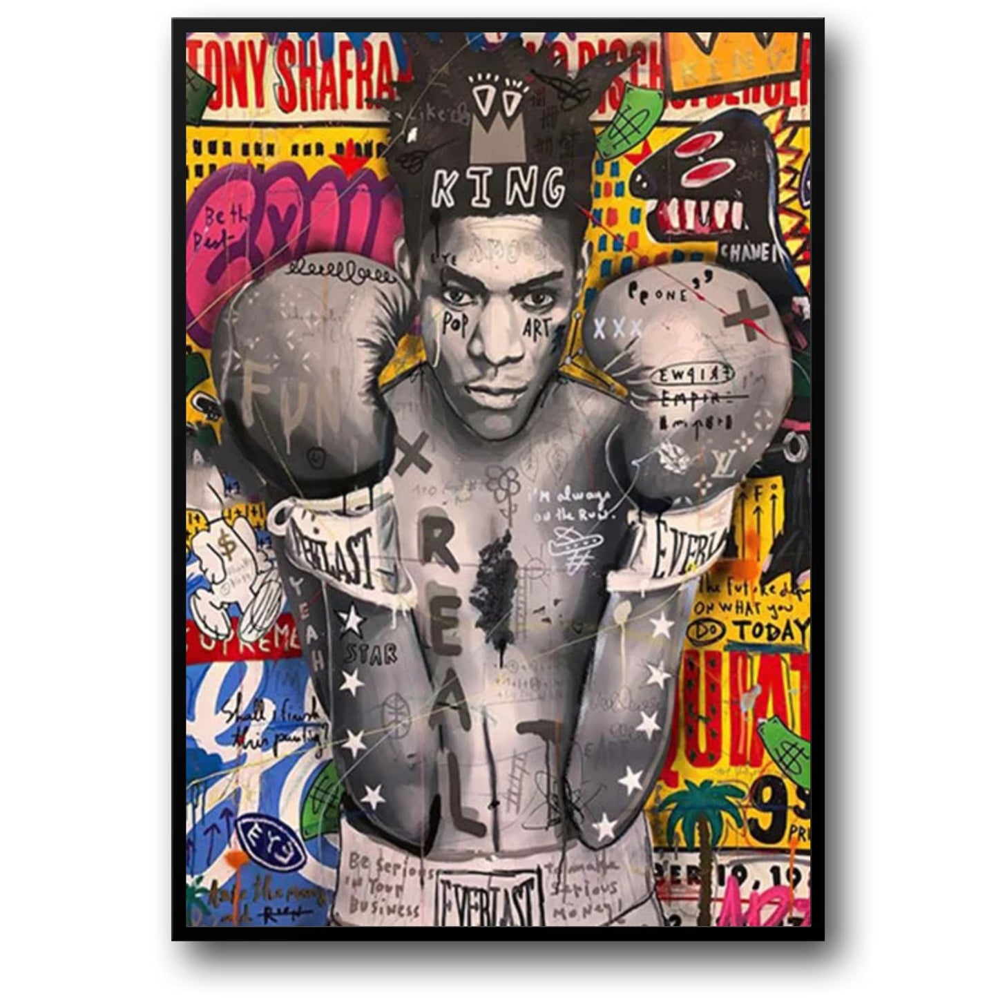 Abstrakte Graffiti | Porträt der Königin von England | Street-Pop-Art-Leinwand | Poster für Wohnzimmerdekoration