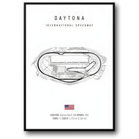 Streckenlayout der Formel 1 Daytona | Motorsport-Kunst