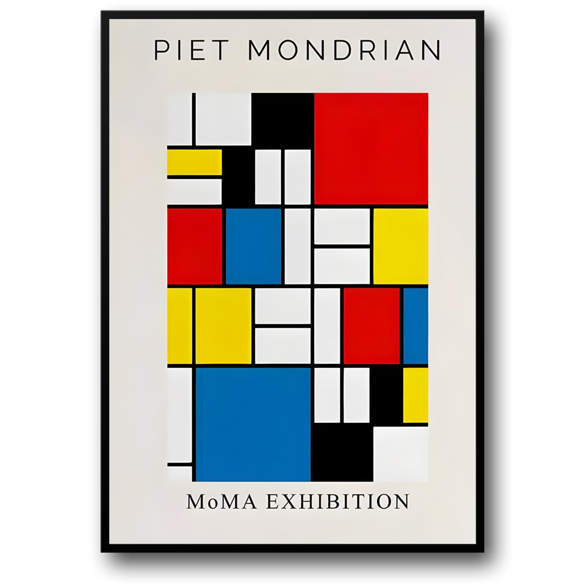 Mondrian Composition | Abstract Color Blocks – Wall Of Art Studio