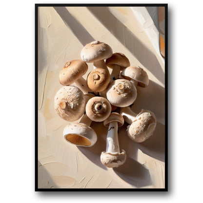 Fresh Mushrooms Artwork | Botanical Wall Poster | Nature-Inspired Decor | Home & Garden Art | Visual Artwork for Living Space