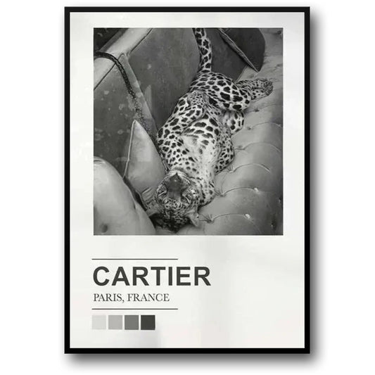 Cartier Exposition Poster | Paris Silhouettes & Skylines | Tribute to Fashion Legends | Parisian Art Prints
