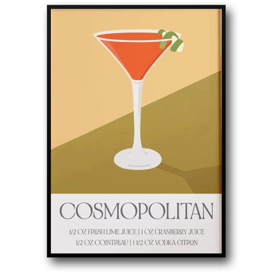 Modernes Cosmopolitan-Cocktailrezept | Küchenbar-Dekoration
