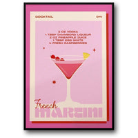 Vintage French Martini | Retro Cocktail Art