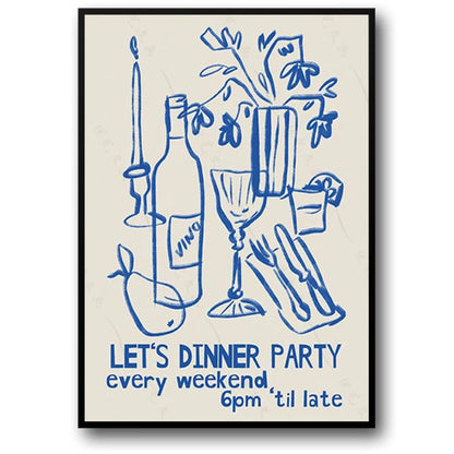 Let's Diner Party | Retro Kitchen Art