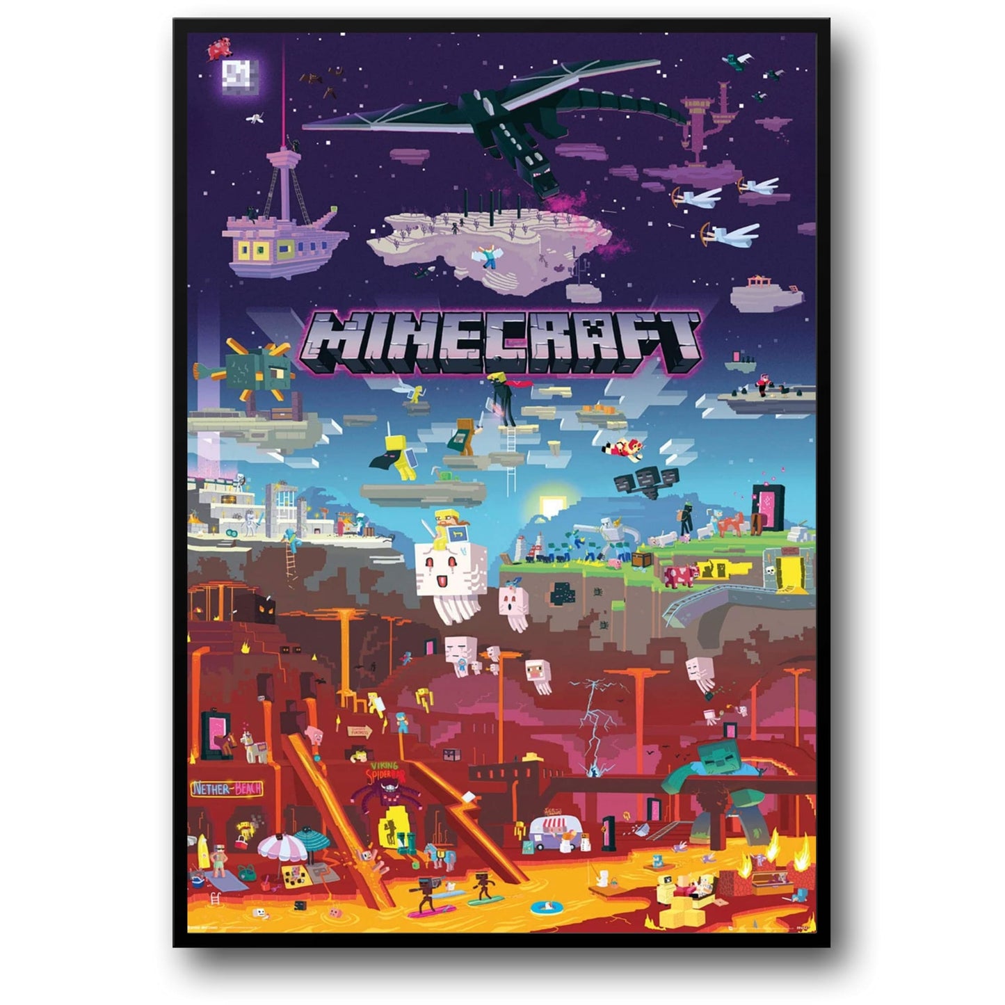 Minecraft Wereld Poster