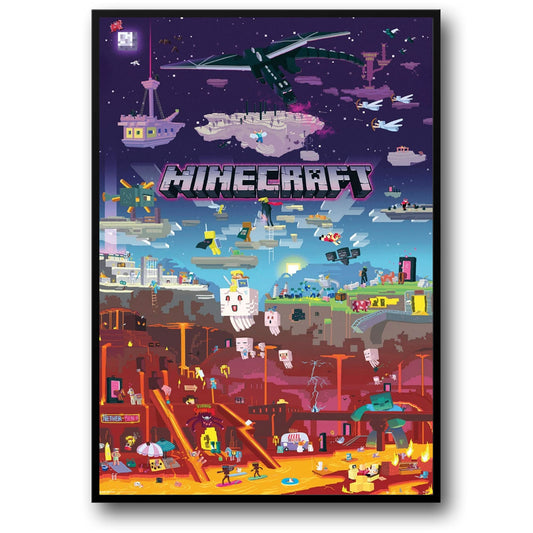 Minecraft Wereld Poster