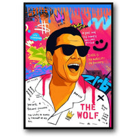 Poster „The Wolf of Wall Street“ | Kunstwerk von Leonardo DiCaprio | Leinwandbild | Filmdruck | Heimdekoration