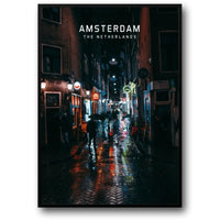 Amsterdam bei Nacht | Europäisches Stadtbild