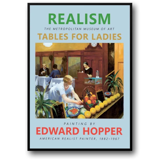 Edward Hopper | Tafels voor Dames | Vintage Diner Scène