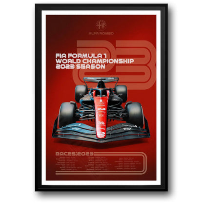 Alfa Romeo | Valtteri Bottas | Zhou Guanyu | Bold 2023 F1 World Championship Poster