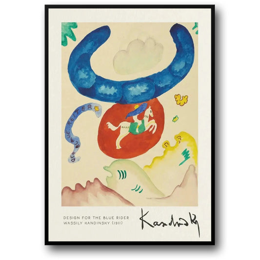 Kandinsky 1931 | Entwurf für „Der blaue Reiter“ | Vintage-Abstrakt