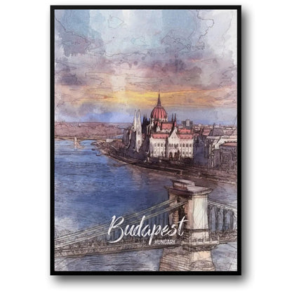 Hungarian Parliament | Budapest | Hungary | Iconic Neo-Gothic Architecture | European Political Landmarks | Architectural Art Posters