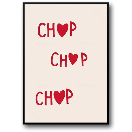 Chop-Serie | Handgezeichnete minimalistische Dekoration