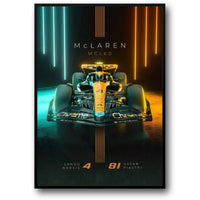 McLaren | Lando Norris | Oscar Piastri | Atemberaubendes Poster des Rennteams der F1-Saison 2023