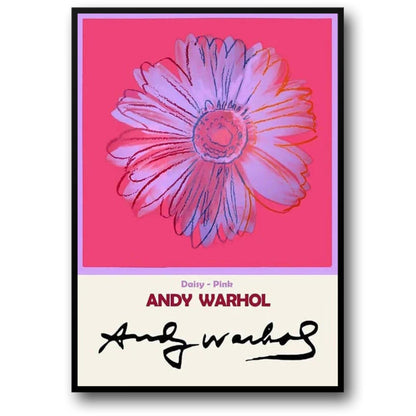Andy Warhol | Daisy Roze Pop Art | Vintage Bloemmotief