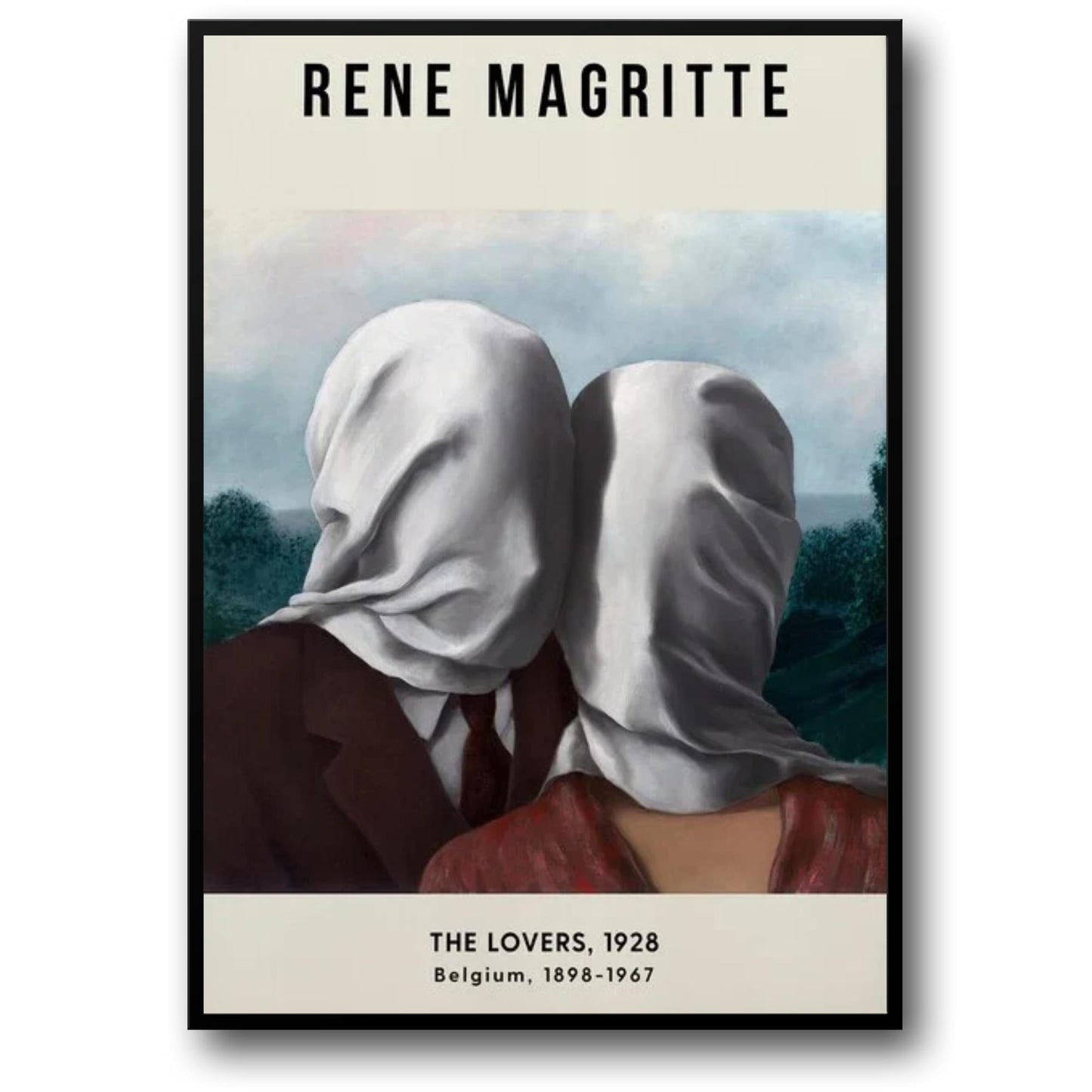 De Geliefden 1928 | René Magritte Surrealistische Kunst