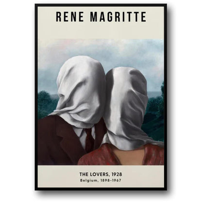 De Geliefden 1928 | René Magritte Surrealistische Kunst