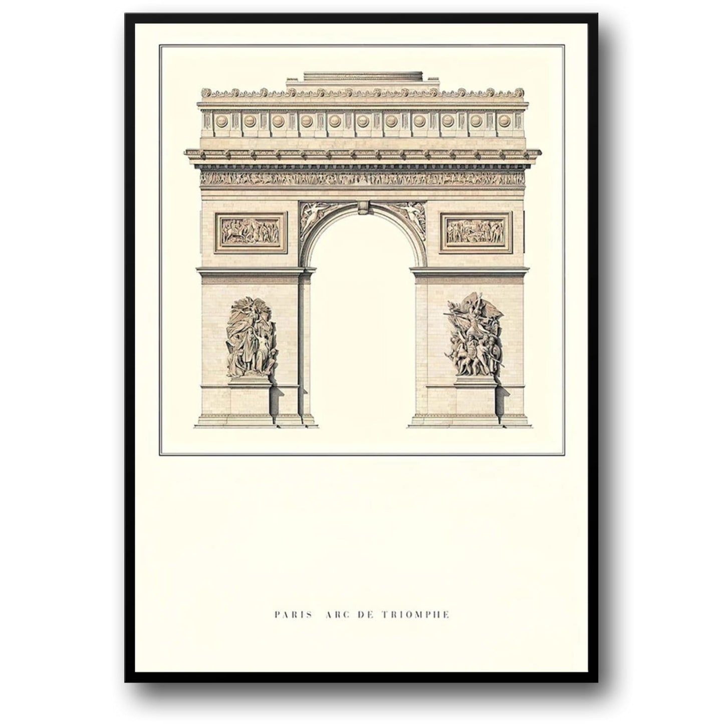 Arc de Triomphe | Paris | France | Monumental Neoclassical Architecture | Iconic French Landmarks | European Historical Posters