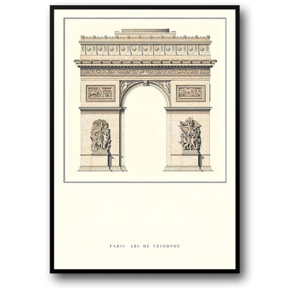 Arc de Triomphe | Paris | France | Monumental Neoclassical Architecture | Iconic French Landmarks | European Historical Posters