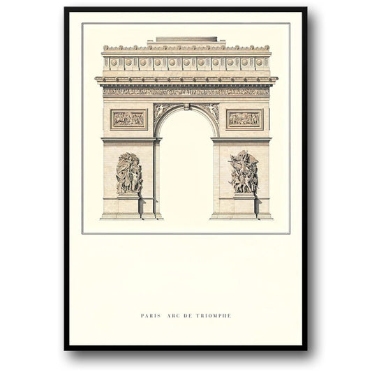 Arc de Triomphe | Paris | France | Monumental Neoclassical Architecture | Iconic French Landmarks | European Historical Posters