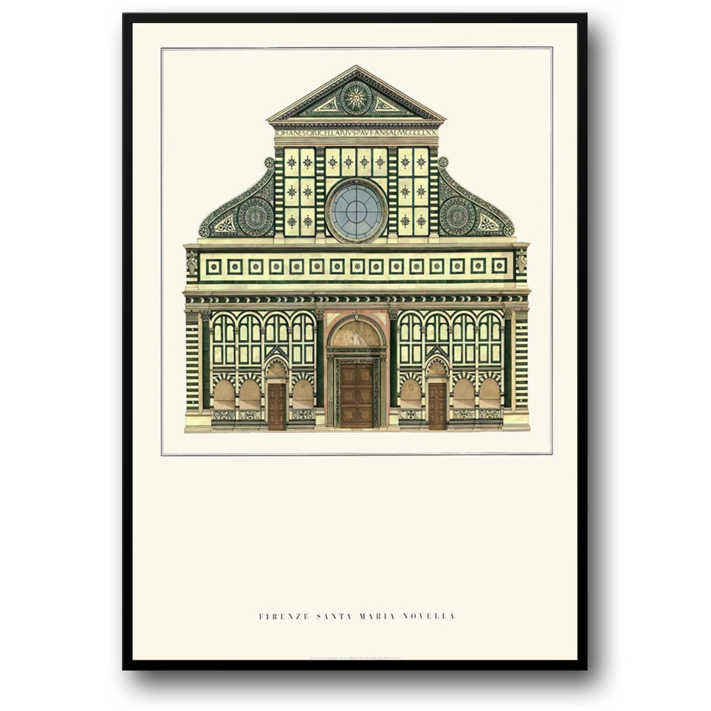 Santa Maria Novella | Florence | Italy | Renaissance Church Architecture | Italian Architectural Marvels | Classic Architecture Posters