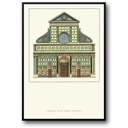 Santa Maria Novella | Florence | Italy | Renaissance Church Architecture | Italian Architectural Marvels | Classic Architecture Posters