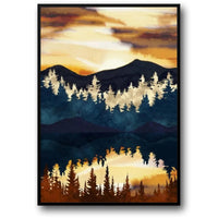 Goldener Berg | Abstrakte Landschaft