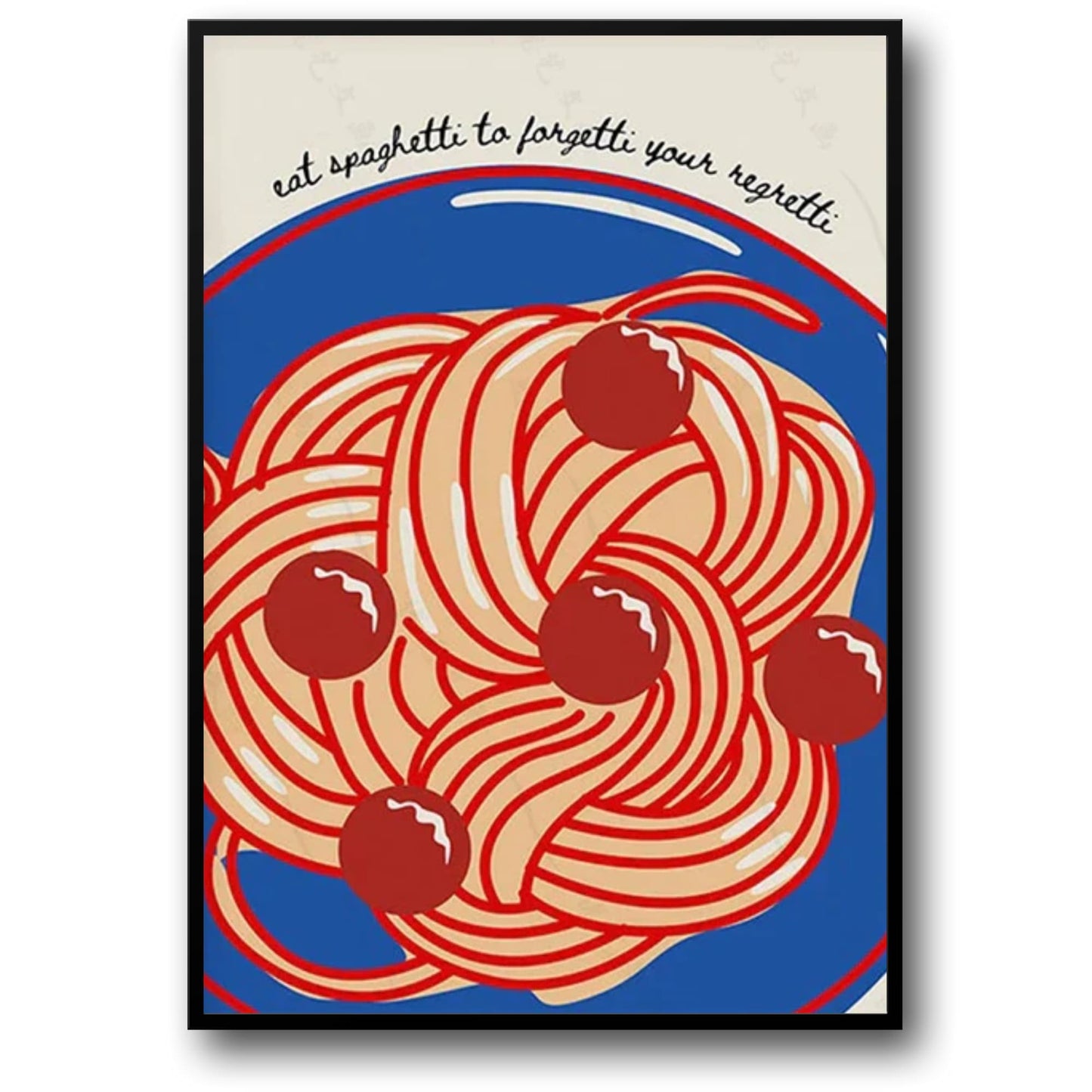 Eet Spaghetti | Retro Keuken Kunst