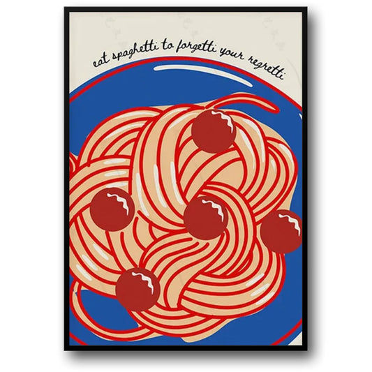 Eet Spaghetti | Retro Keuken Kunst