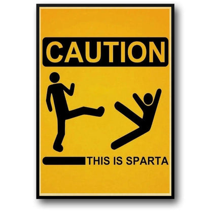 Das ist Sparta | Vintage-Warnschild