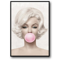 Marilyn Monroe Kaugummi | Kultige Pop-Art | Leuchtende Farben