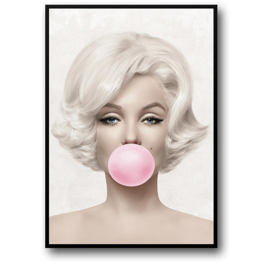Marilyn Monroe Kaugummi | Kultige Pop-Art | Leuchtende Farben