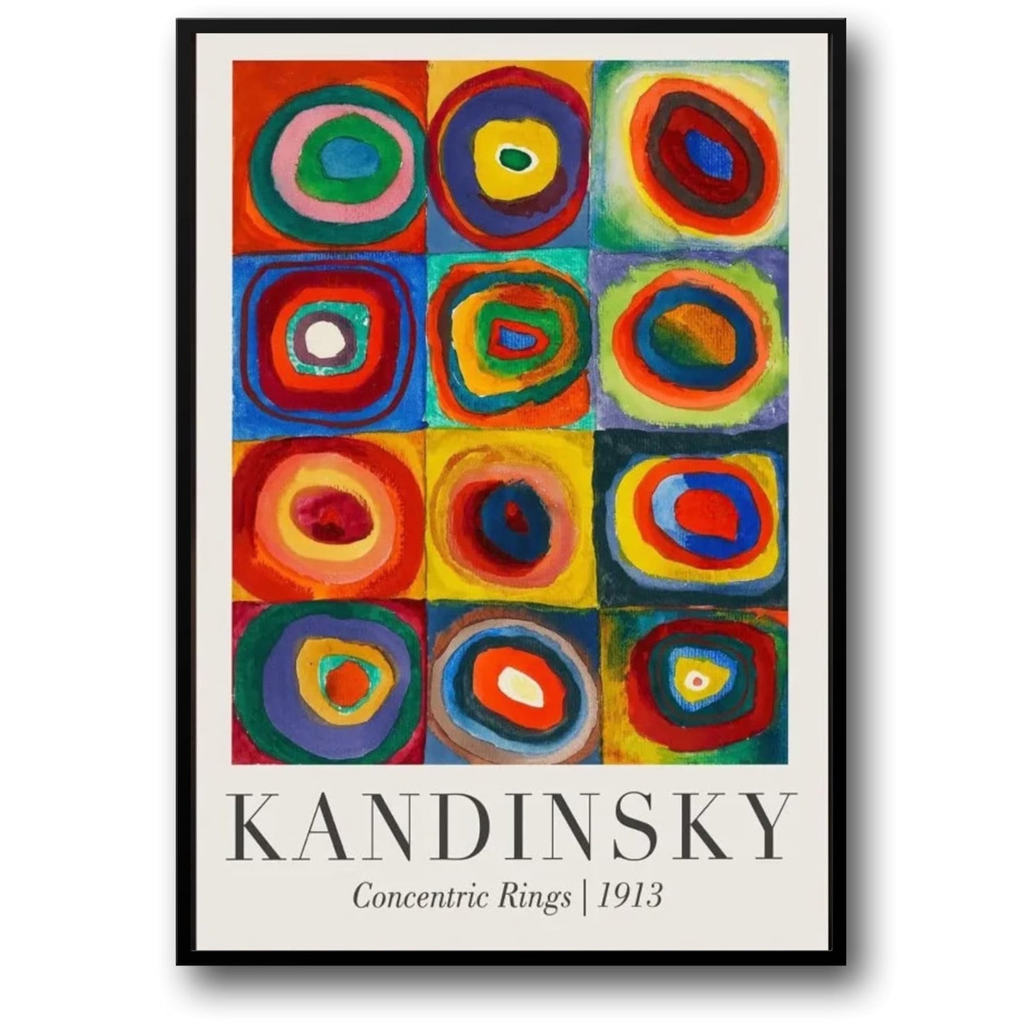 Concentric Rings | Wassily Kandinsky | 1913 | Colorful Art Exhibition Poster