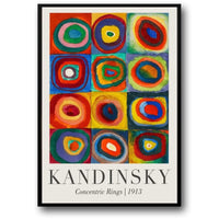Konzentrische Ringe | Wassily Kandinsky | 1913 | Buntes Kunstausstellungsplakat