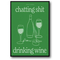 Plaudern und Wein trinken | Vintage-Stil