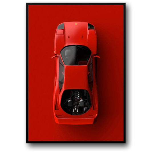 Vintage Supercar | F40 Bovenaanzicht