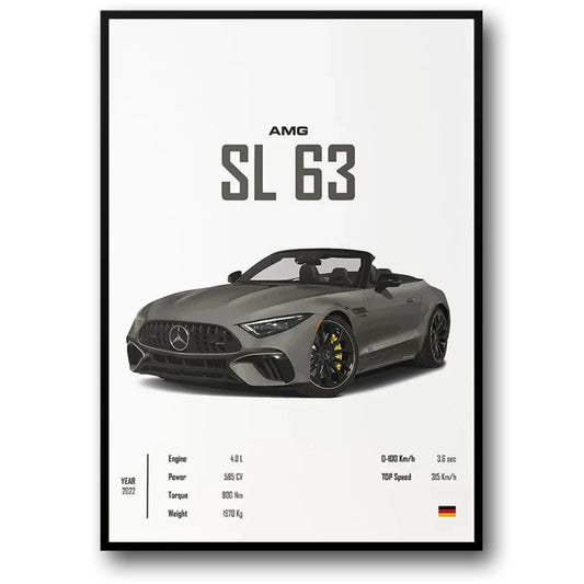 Mercedes SL 63 | Automobiel Eerbetoon | Moderne Decor