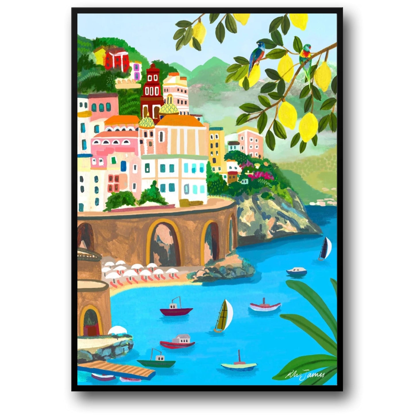 abstract india landscape poster